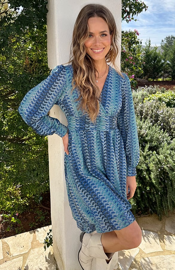 Waistband Dress Print Kobalt – alle jurkjes — foto 6