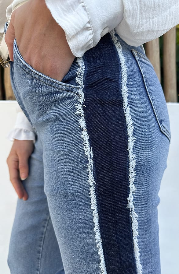 Wide Leg Jeans Dez Rafel Bies Mid Blue — foto 4