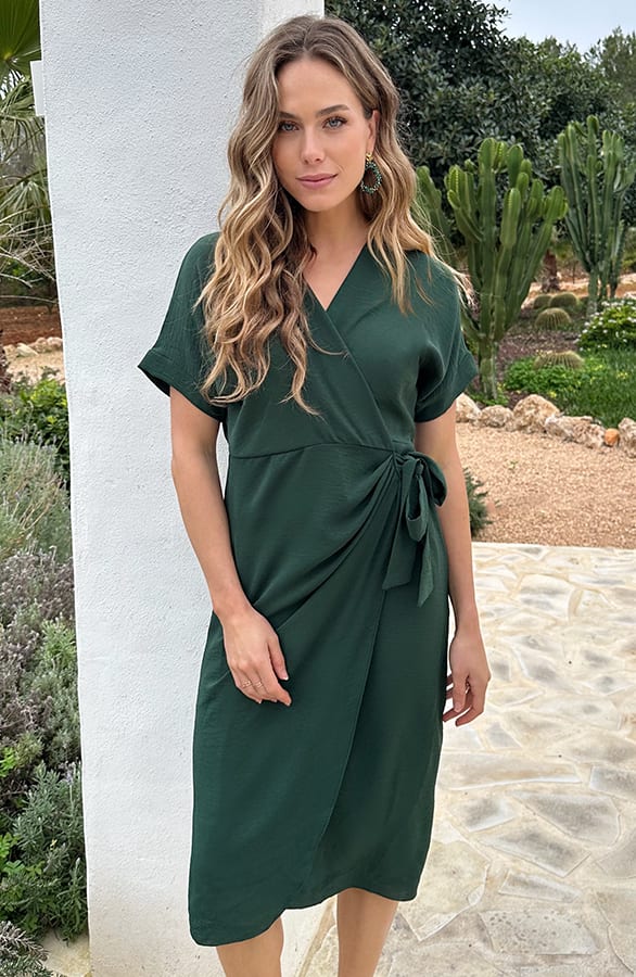 Wrap Jurk Fenna Maxi Emerald – alle jurkjes — foto 2