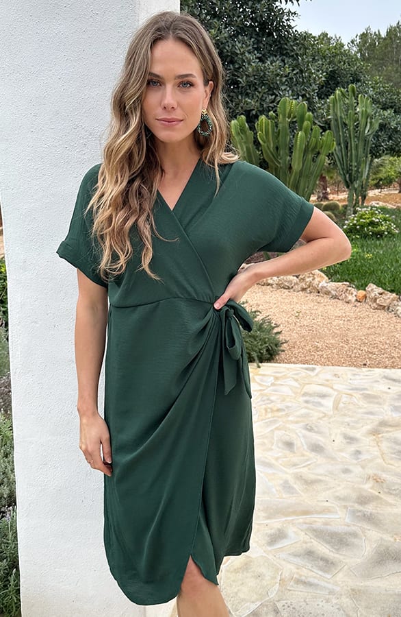Wrap Jurk Fenna Maxi Emerald – alle jurkjes — foto 6