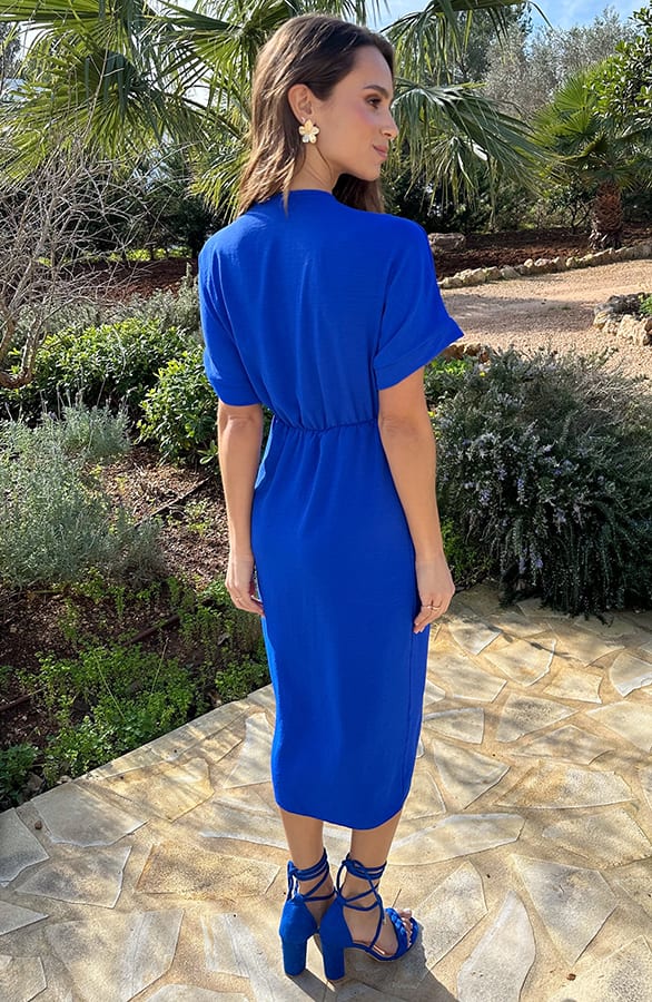 Wrap Jurk Fenna Maxi Kobalt – alle jurkjes — foto 3