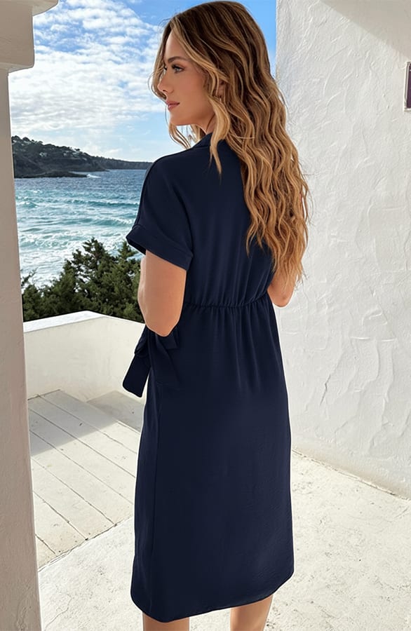 Wrap Jurk Fenna Maxi Navy – alle jurkjes — foto 3