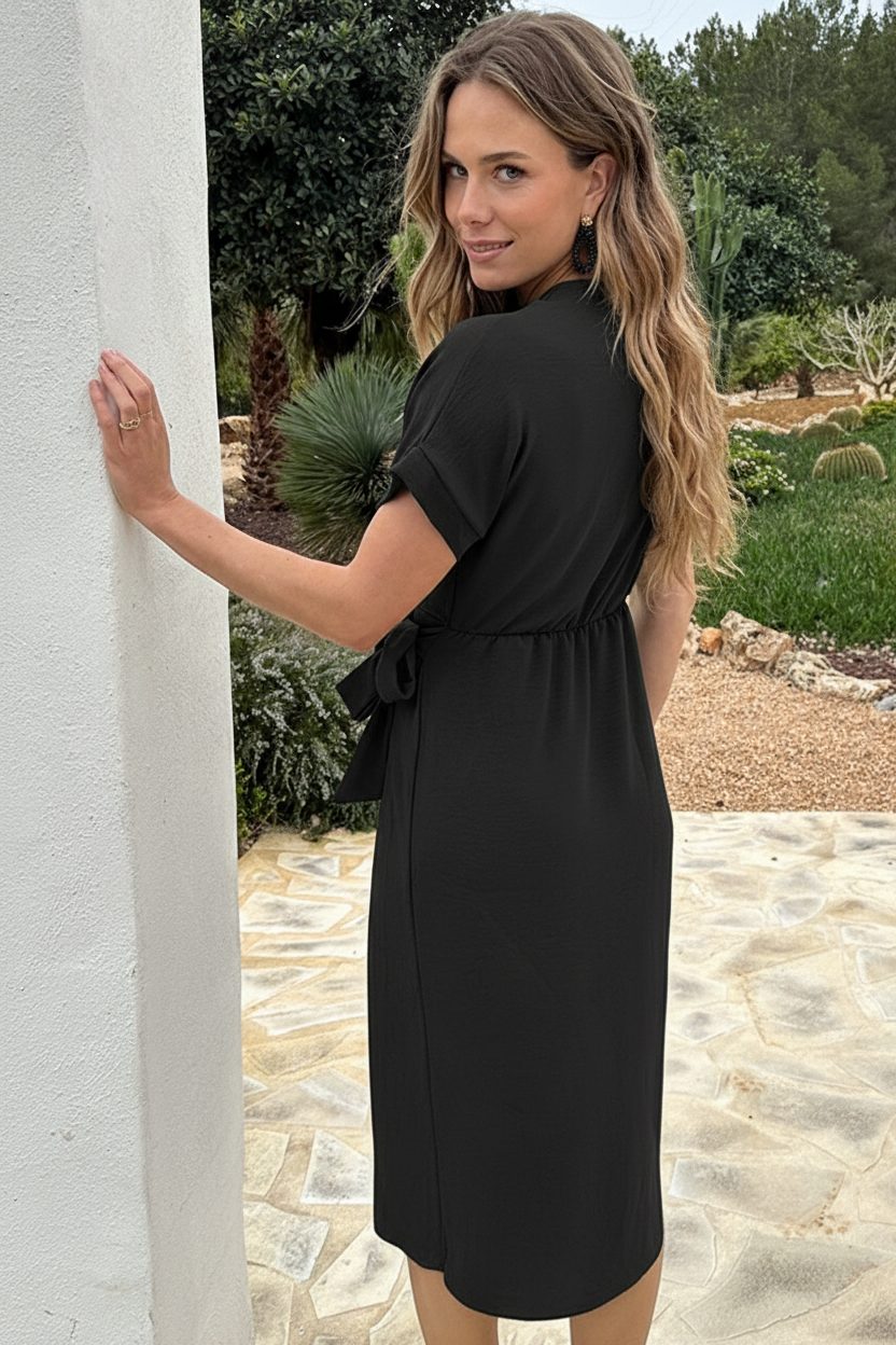 Wrap Jurk Fenna Maxi Zwart – alle jurkjes — foto 3