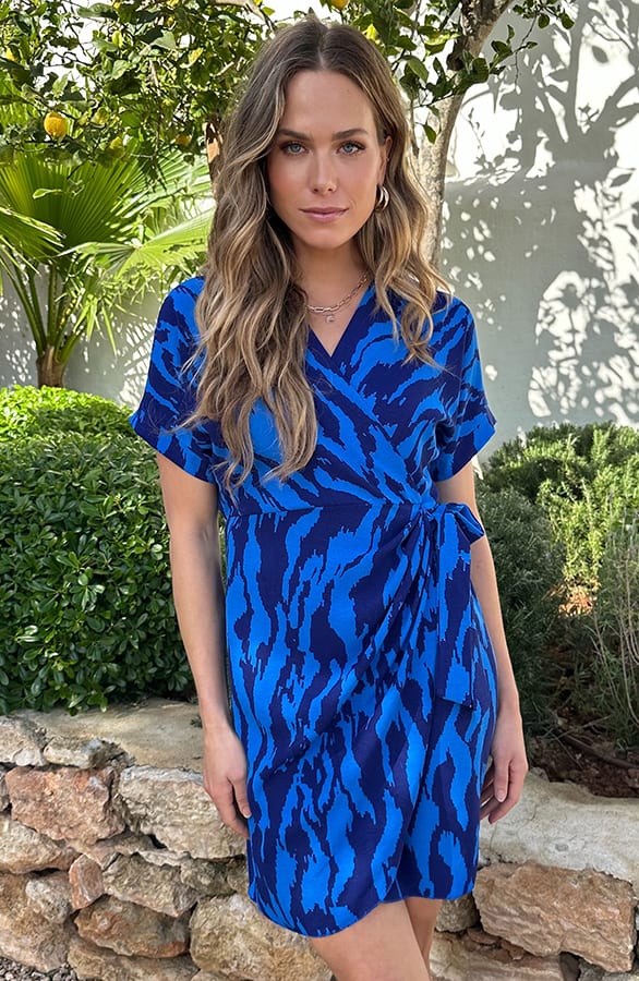 Wrap Jurk Fenna Zebra Kobalt – alle jurkjes — foto 6