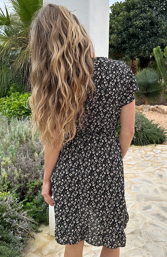 Wrap Midi Dress Floral Print Taupe – alle jurkjes — foto 3