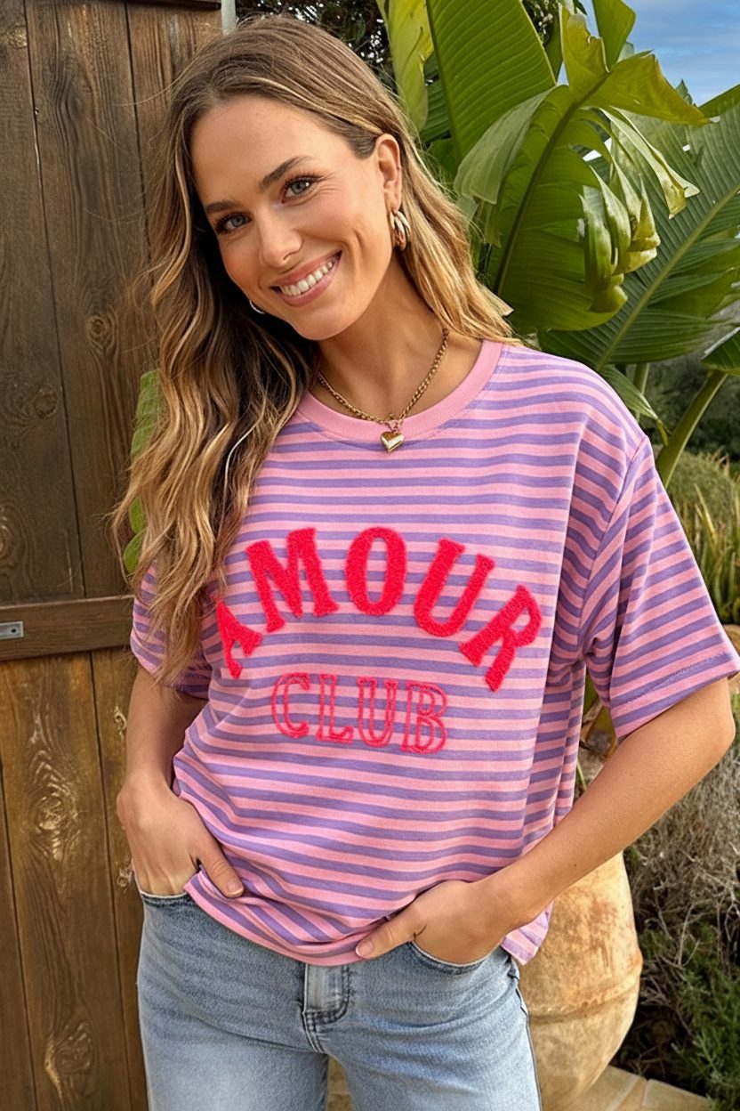 Amour Club Oversized Shirt Lila – shirts & tops — foto 2
