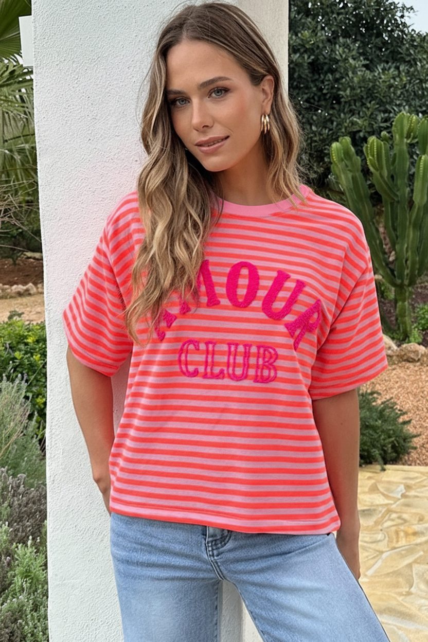 Amour Club Oversized Shirt Neon Oranje – shirts & tops — foto 7