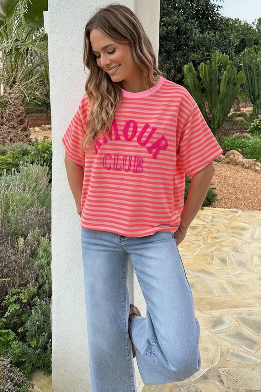 Amour Club Oversized Shirt Neon Oranje – shirts & tops — foto 5