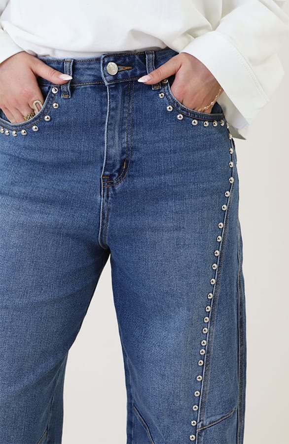 Barrel Studs Jeans Blue — foto 6