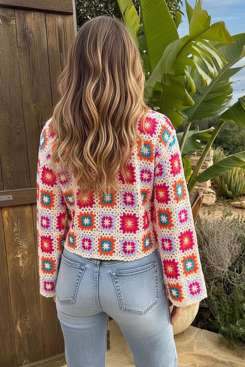 Boho Crochet Top Multicolor – shirts & tops — foto 3