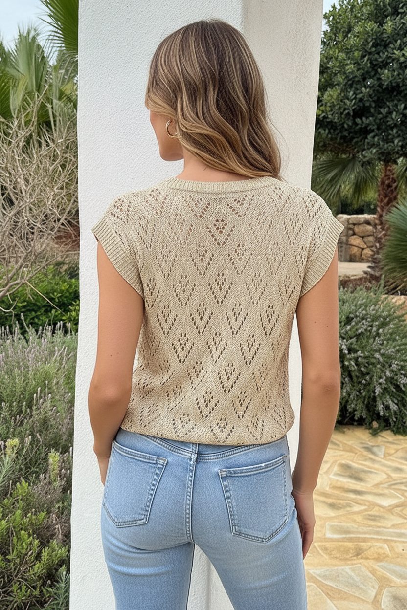 Boho Lurex Top Audrey Goud – shirts & tops — foto 4