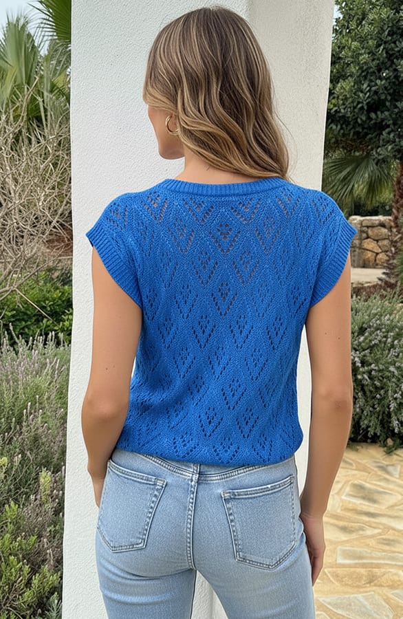 Boho Lurex Top Audrey Kobalt – shirts & tops — foto 3