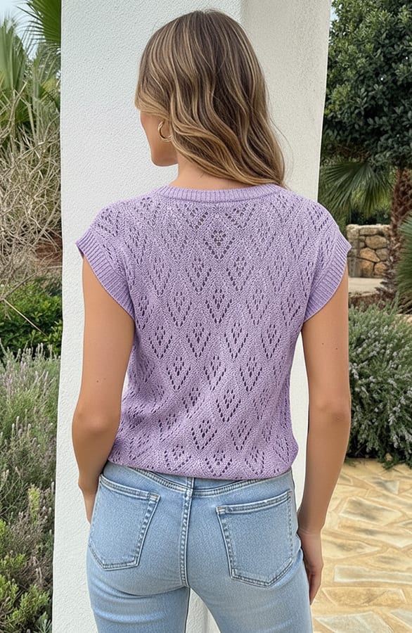 Boho Lurex Top Audrey Lila – shirts & tops — foto 5