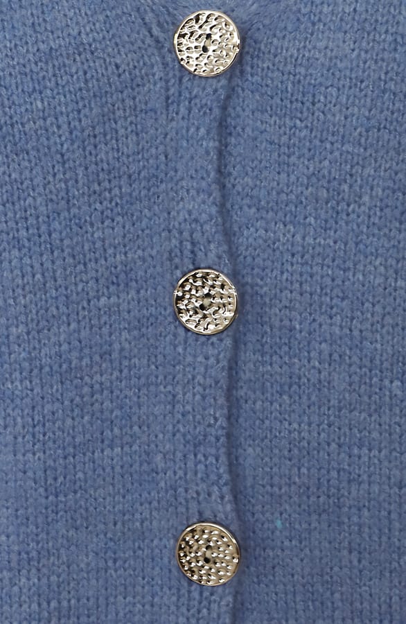 Knitted Button Cardigan Jeans Blue – vesten — foto 5