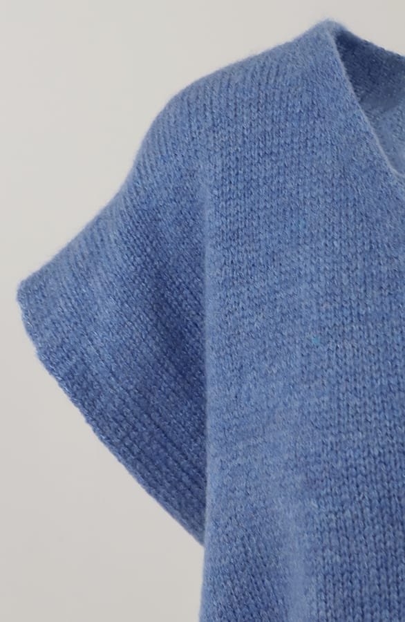 Knitted Button Cardigan Jeans Blue – vesten — foto 4