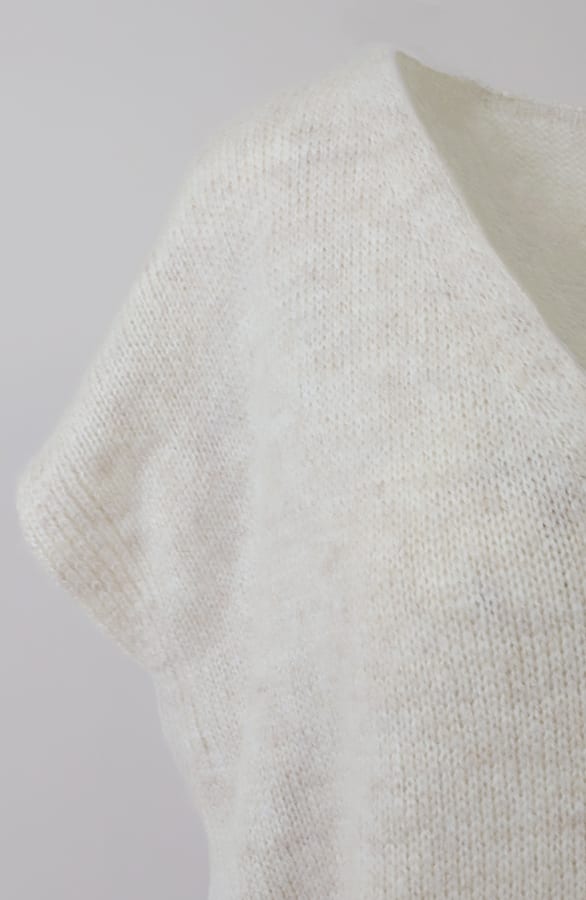 Knitted Button Cardigan Light Beige – vesten — foto 4