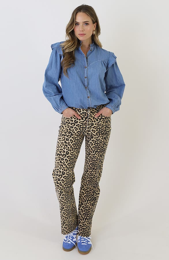 Casual Ruffle Blouse Denim – kleding — foto 6