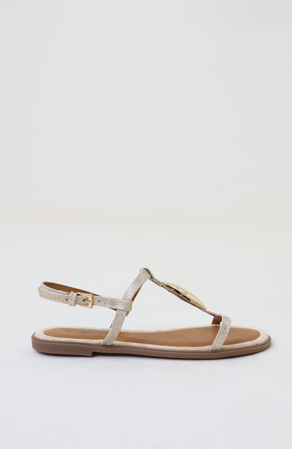 Classic Luxury T-Strap Sandals Beige – schoenen — foto 3