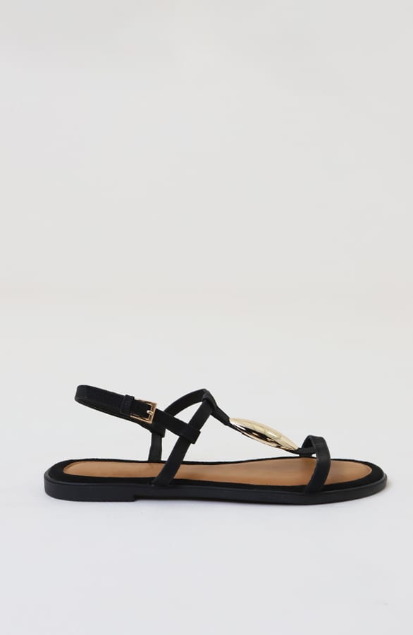 Classic Luxury T-Strap Sandals Black – schoenen — foto 3