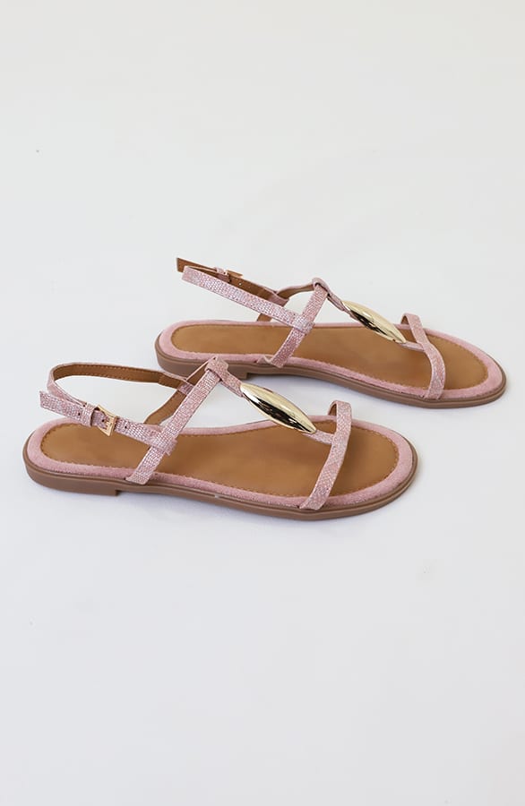 Classic Luxury T-Strap Sandals Pink – schoenen — foto 2