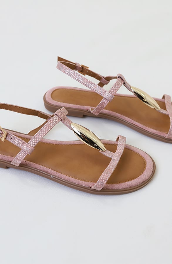 Classic Luxury T-Strap Sandals Pink – schoenen — foto 4