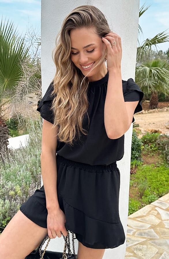 Col Neck Top Zwart – shirts & tops — foto 2