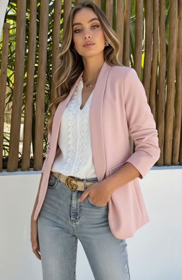 Dames Blazer Nore Lichtroze 2.0 – blazers — foto 2