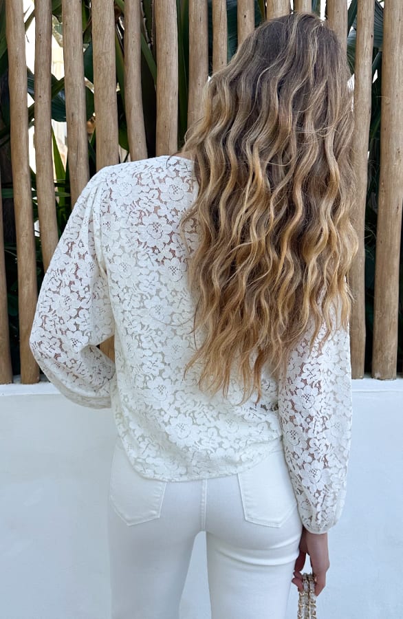 Elegance Lace Blouse Ecru – shirts & tops — foto 3