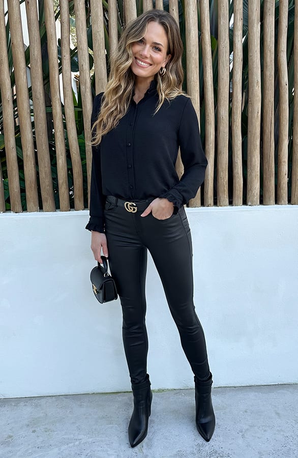 Elle Coating Jeans Black – broeken — foto 3
