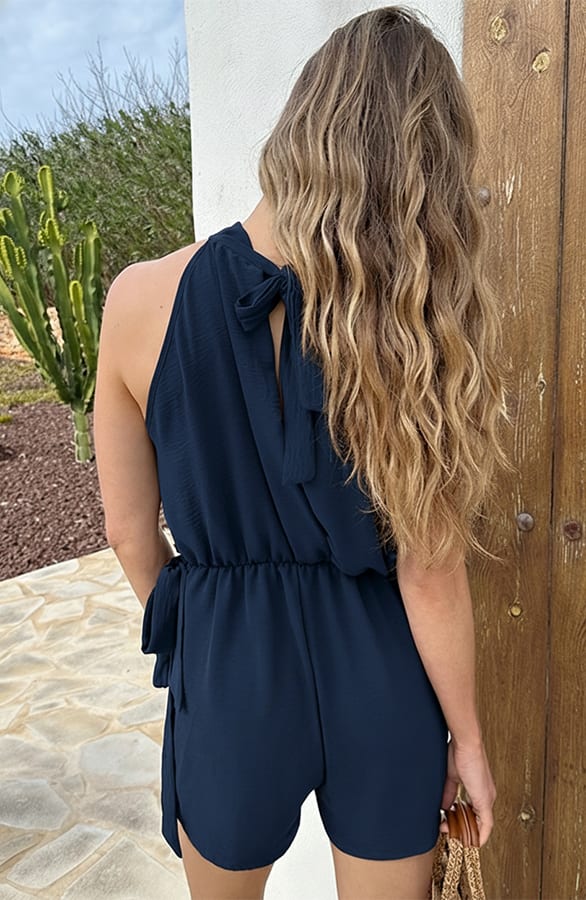 Elfie Halter Playsuit Navy – jumpsuits & playsuits — foto 3