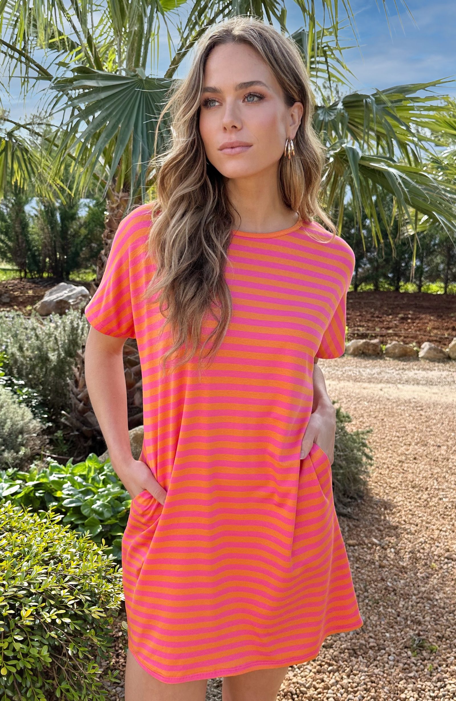 Everyday Stripe Tuniek Fuchsia Orange – alle jurkjes — foto 7