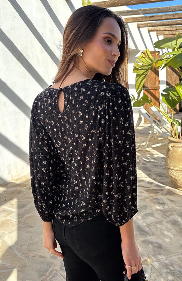 Fine Flower Luxury Top Zwart – shirts & tops — foto 6