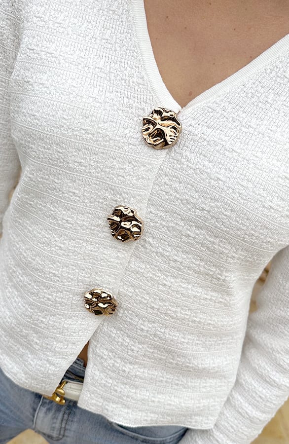Fitted Vest Gold Button Off-White – shirts & tops — foto 9