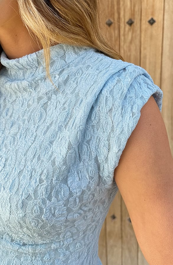 Romantic Lace Top Baby Blue – shirts & tops — foto 4