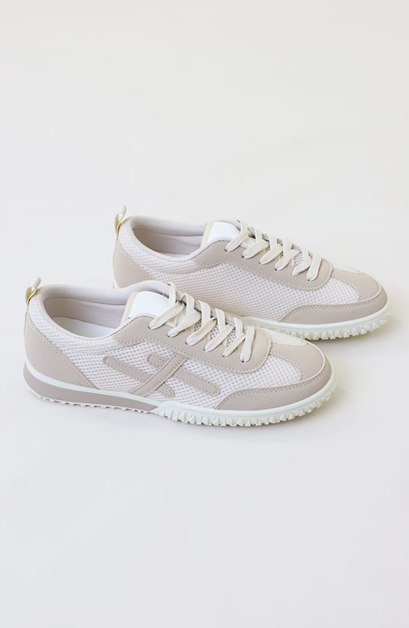 Mesh Sneakers Beige