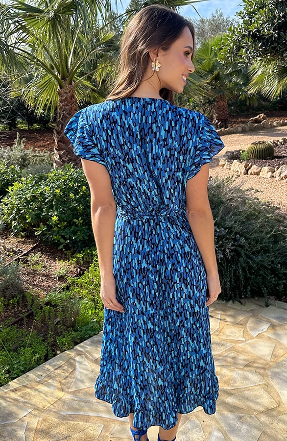 Midi Dress Blauw Zwart – alle jurkjes — foto 3