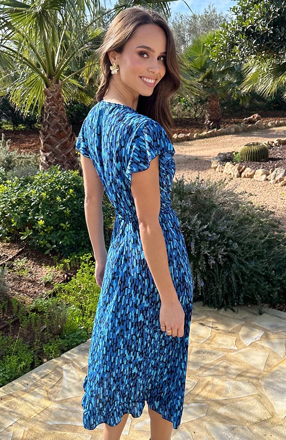 Midi Dress Blauw Zwart – alle jurkjes — foto 4