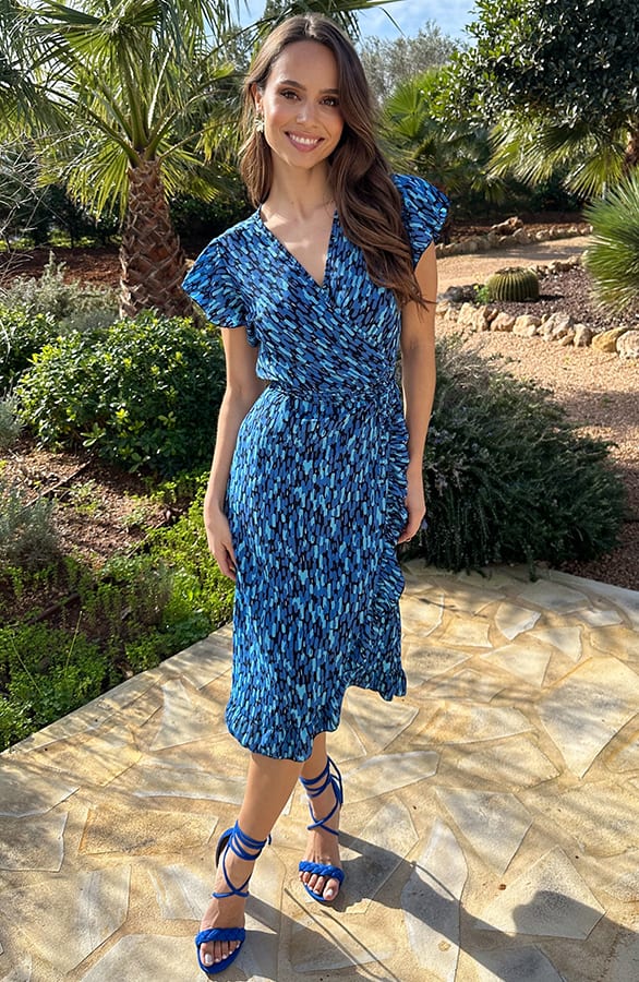 Midi Dress Blauw Zwart – alle jurkjes — foto 5