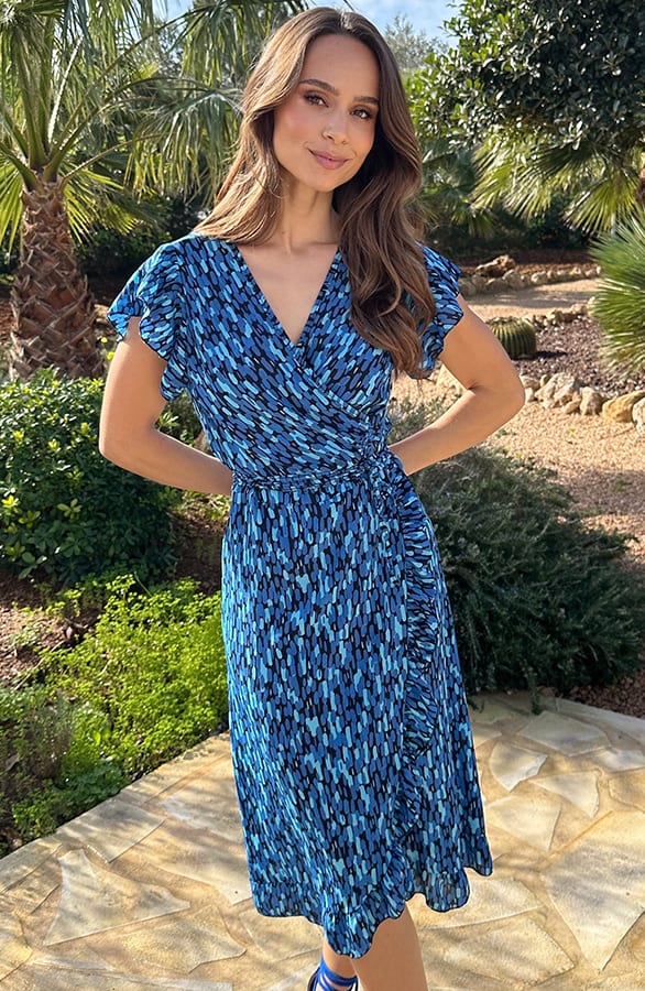 Midi Dress Blauw Zwart – alle jurkjes — foto 2