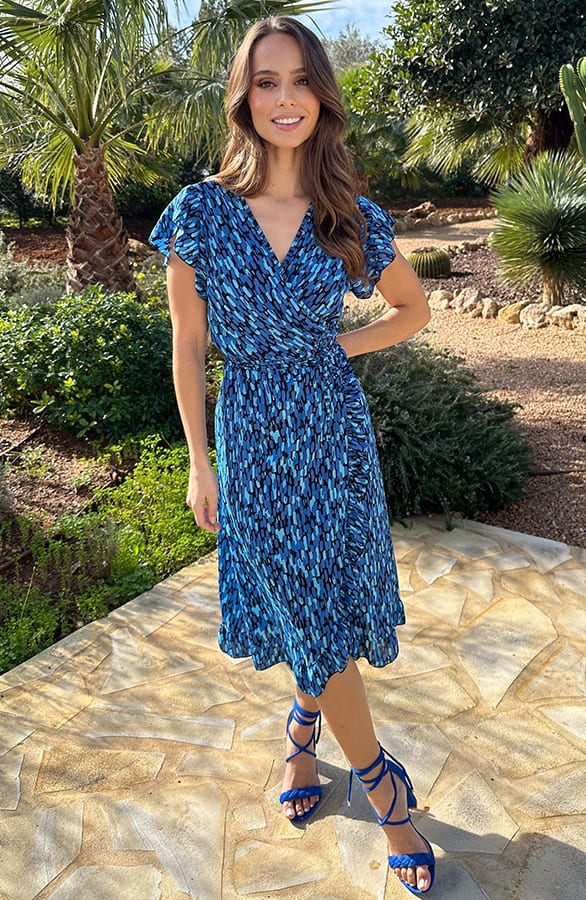 Midi Dress Blauw Zwart – alle jurkjes — foto 6