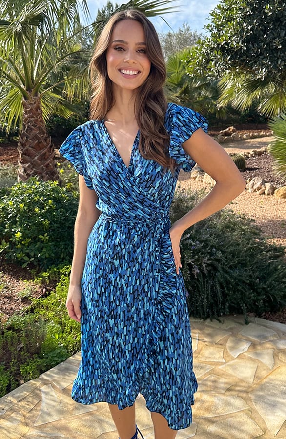Midi Dress Blauw Zwart – alle jurkjes