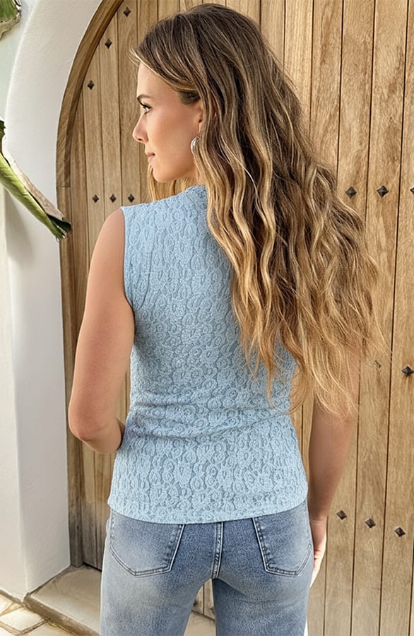 Romantic Lace Top Baby Blue – shirts & tops — foto 5