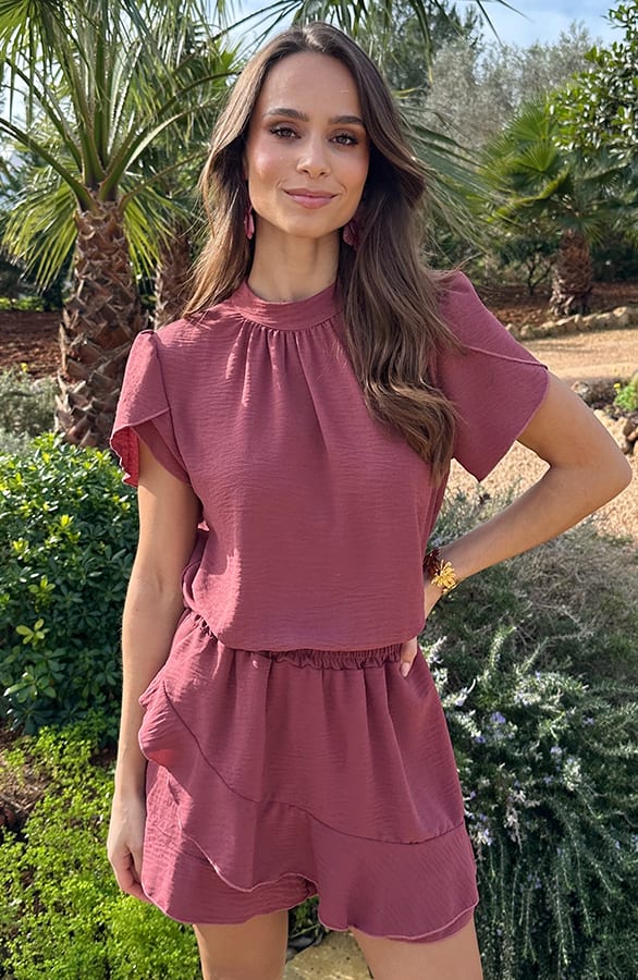 Ruffle Skort Dust Roze – shorts — foto 8