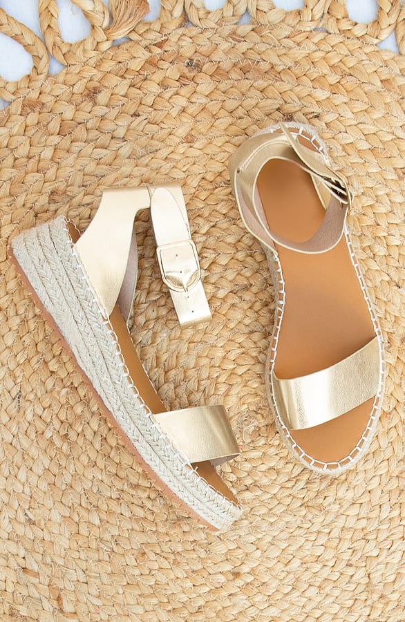 Sandalen Met Bandjes Dilan Goud Metallic
