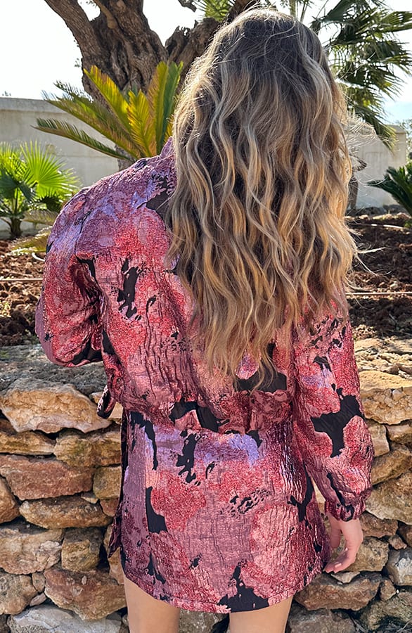 Statement Bomberjacket Lurex Jacquard Roze – blazers — foto 3