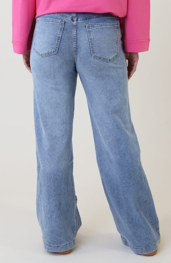 Strass Jeans Bloemen Blauw — foto 9