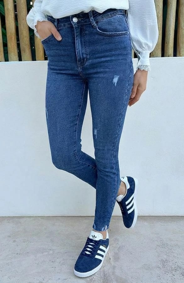 Stretch Skinny Jeans Dez Dark Blue — foto 3