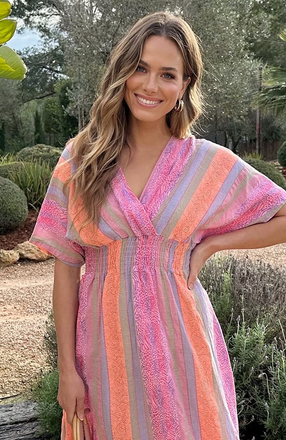 V-Hals Maxi Print Jurk Anouk Kelim Print – alle jurkjes — foto 4