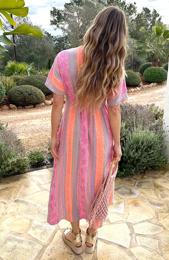 V-Hals Maxi Print Jurk Anouk Kelim Print – alle jurkjes — foto 3