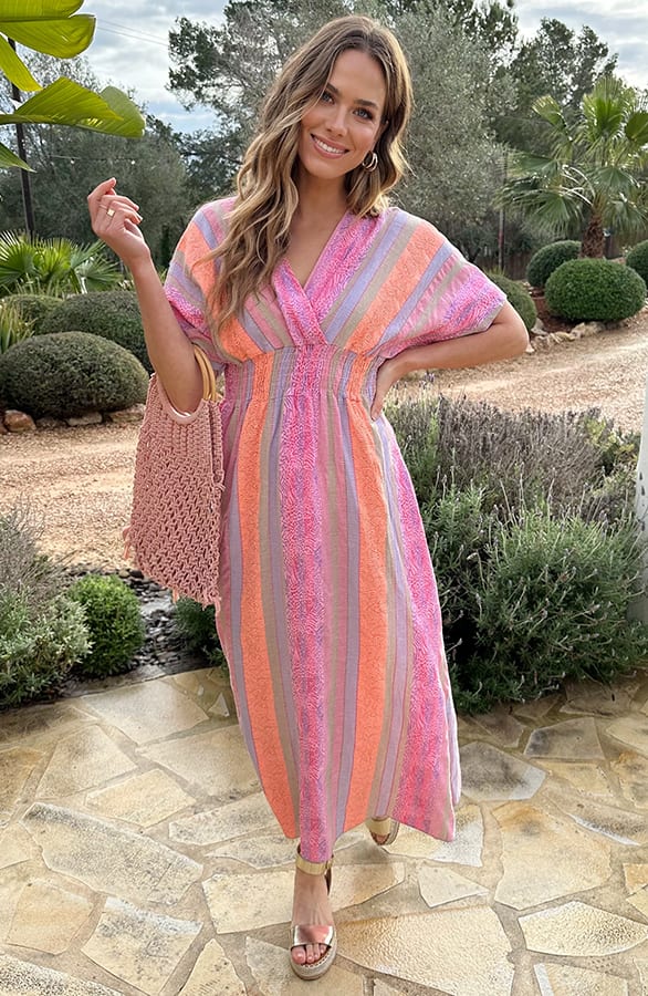 V-Hals Maxi Print Jurk Anouk Kelim Print – alle jurkjes — foto 5